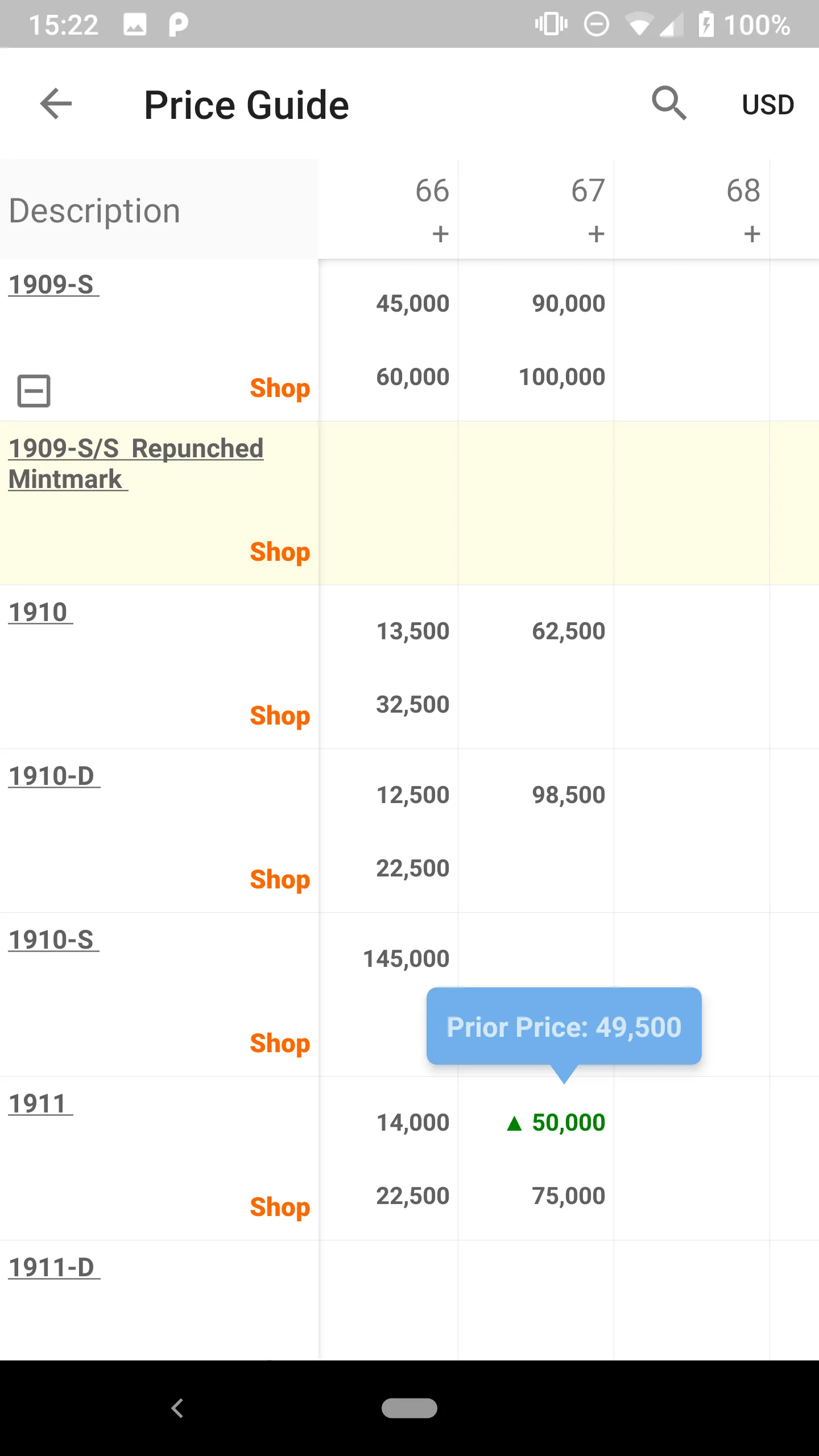 PCGS CoinFacts - U.S. Coin Val | Indus Appstore | Screenshot