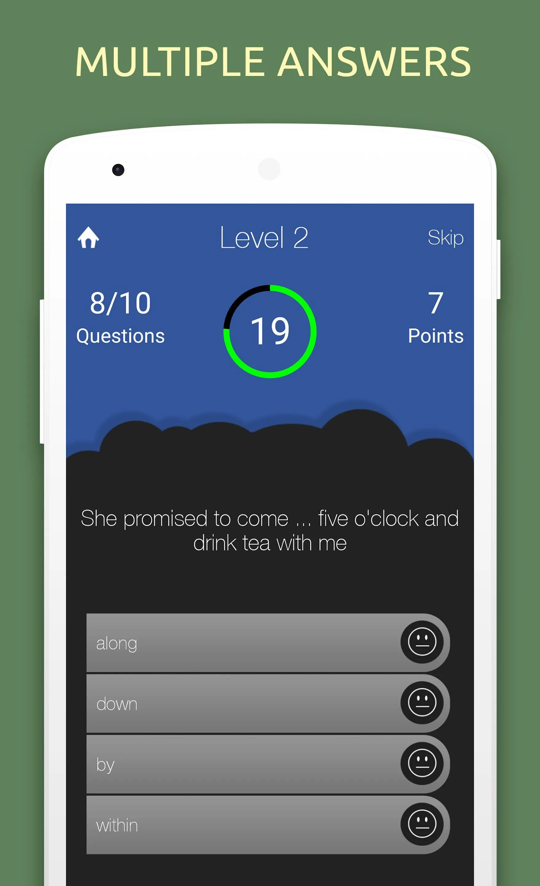 English Prepositions Quiz Game | Indus Appstore | Screenshot