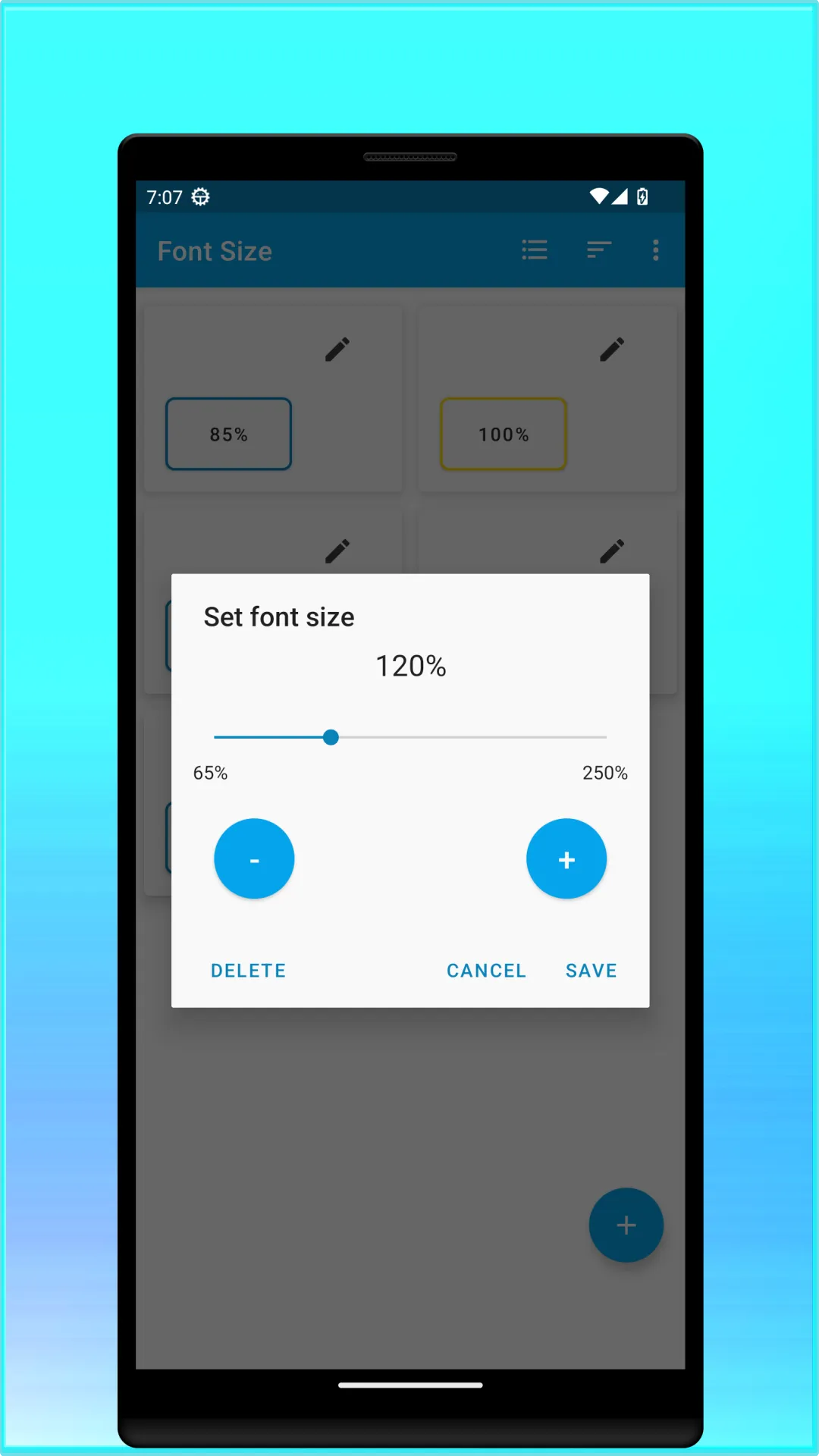 Font Size | Indus Appstore | Screenshot