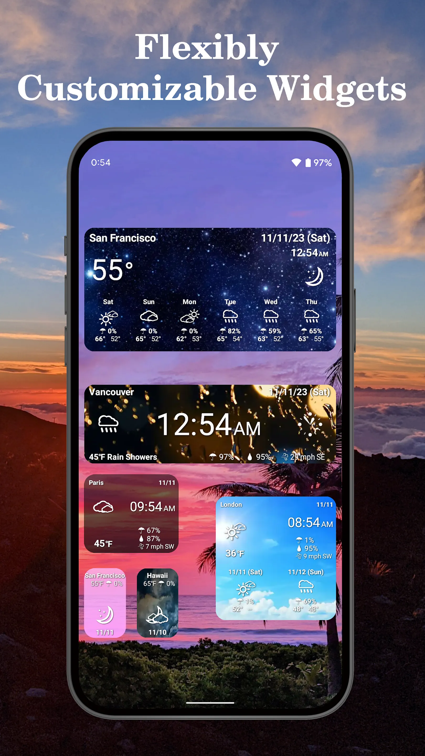 World Weather Clock Widget | Indus Appstore | Screenshot