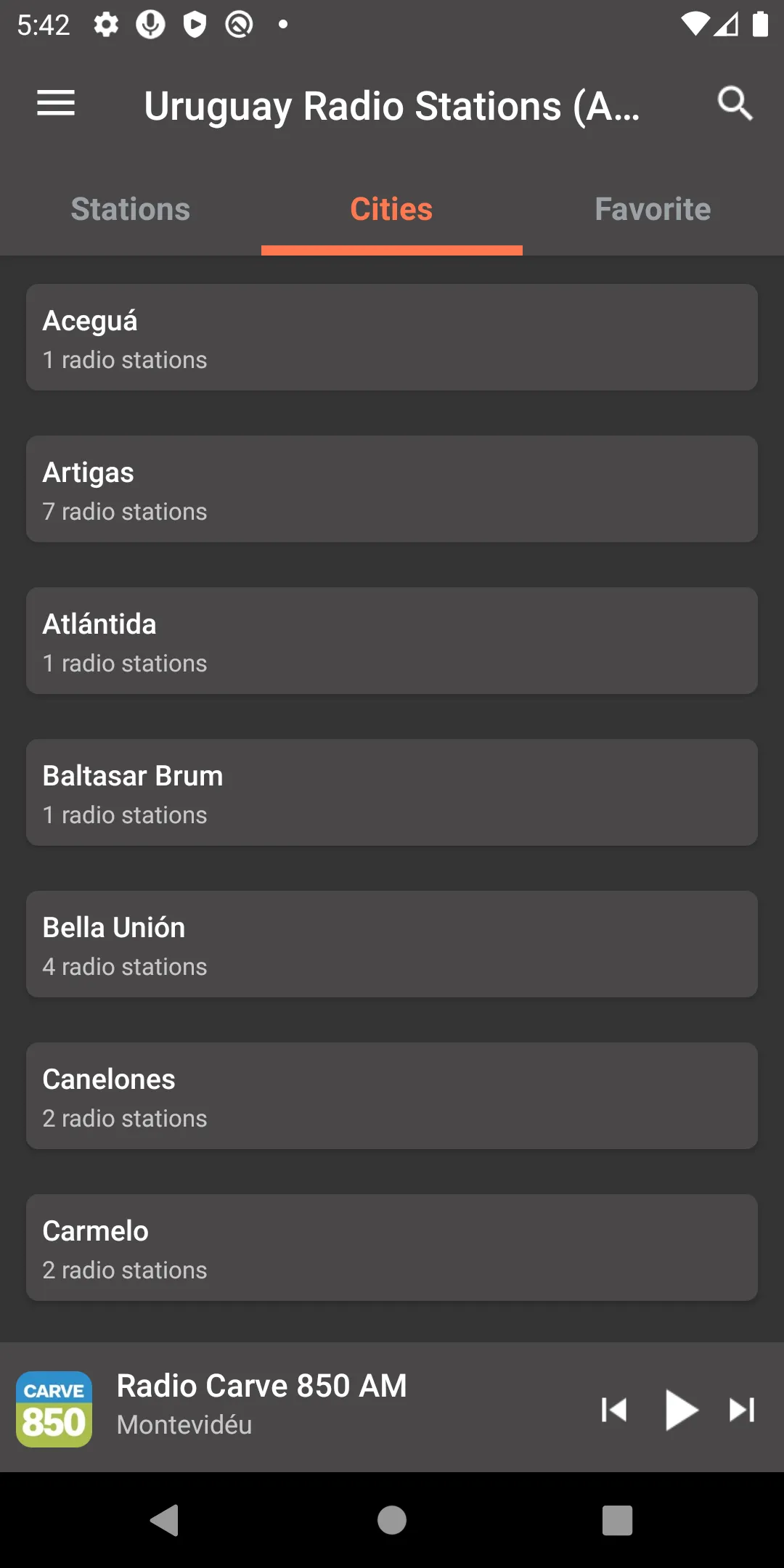 Uruguay Radio Stations (AM/FM) | Indus Appstore | Screenshot