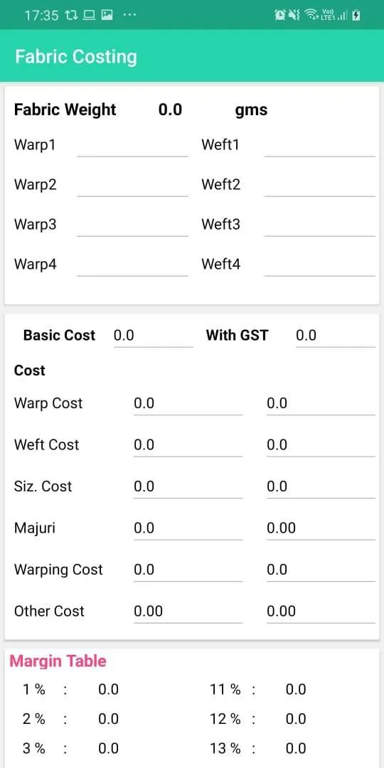 Fabric Costing | Indus Appstore | Screenshot