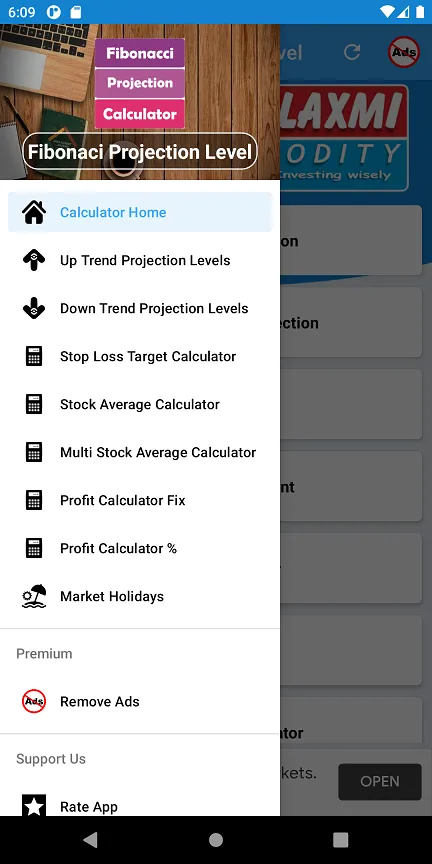 Fibonaci Projection Calculator | Indus Appstore | Screenshot