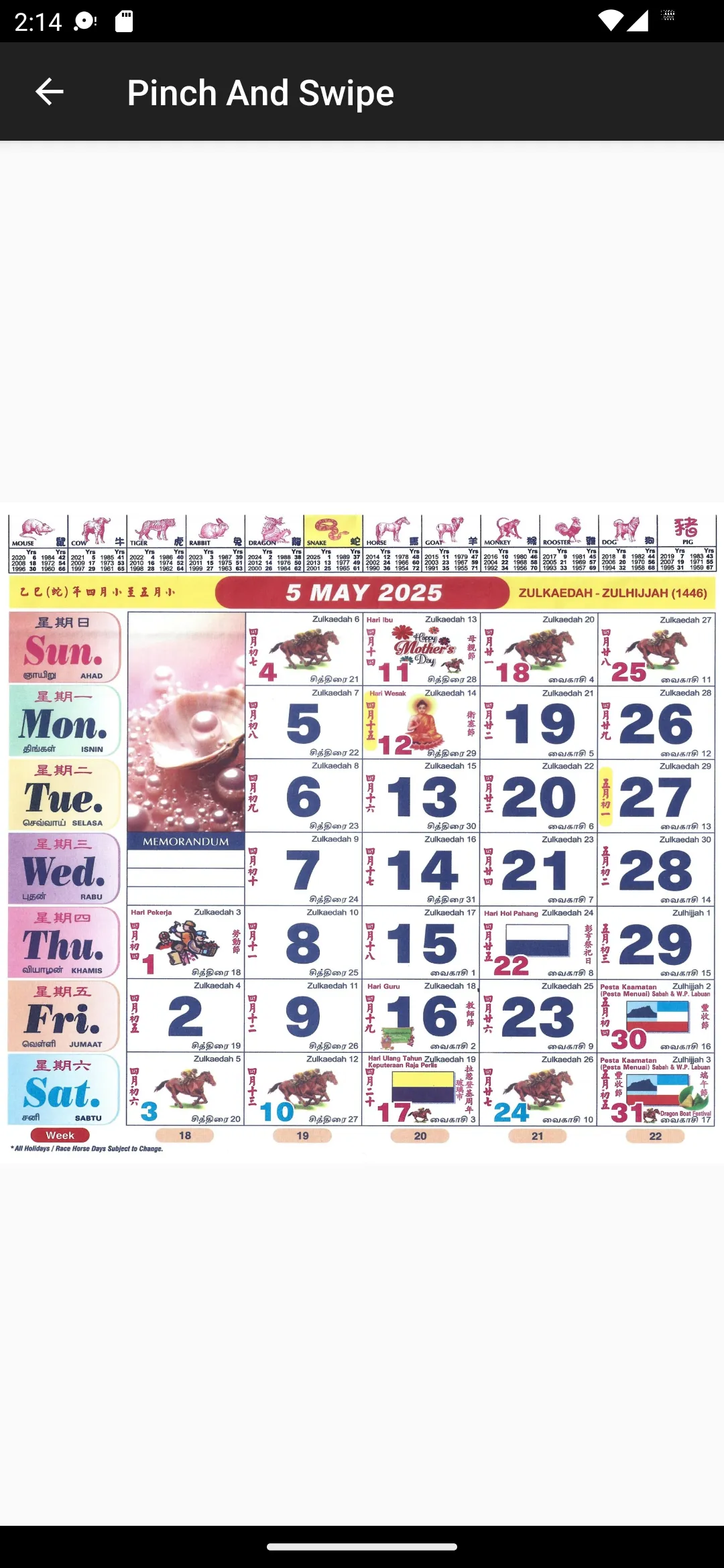 Malaysia Calendar 2025 (Horse) | Indus Appstore | Screenshot