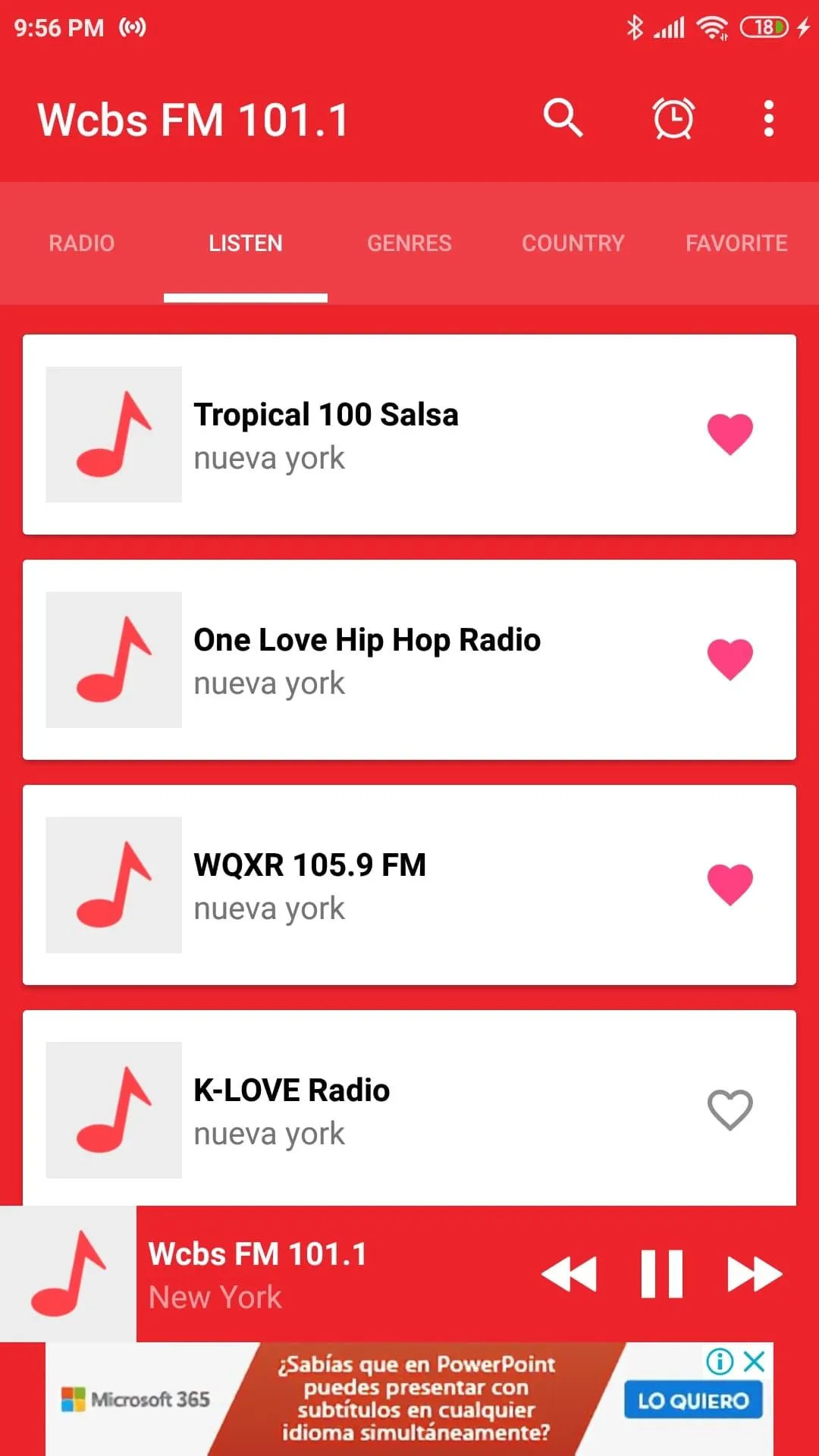 radio WCBS Fm 101.1 New York | Indus Appstore | Screenshot