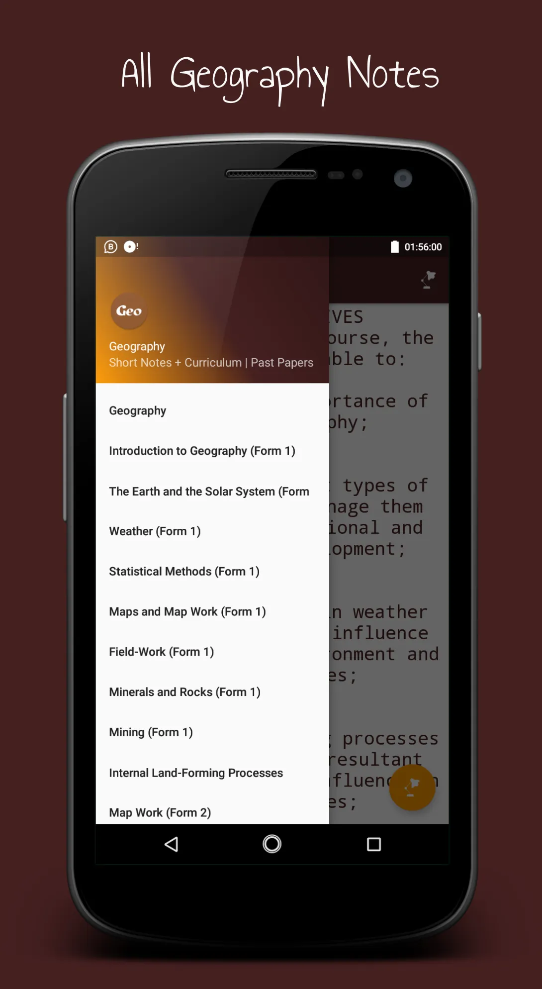 Geography Notes&Papers Form1-4 | Indus Appstore | Screenshot