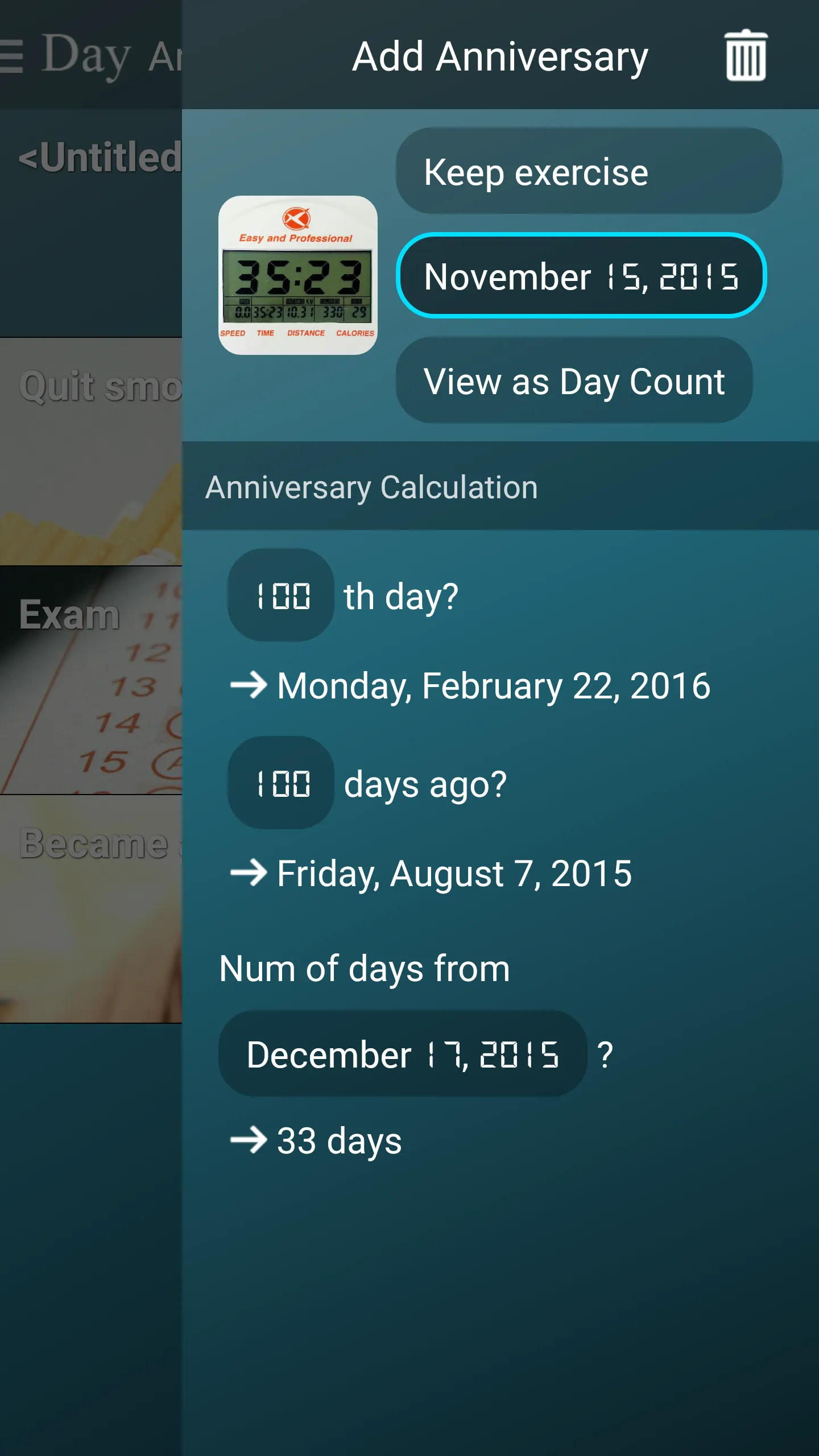 Anniversary Calculator | Indus Appstore | Screenshot