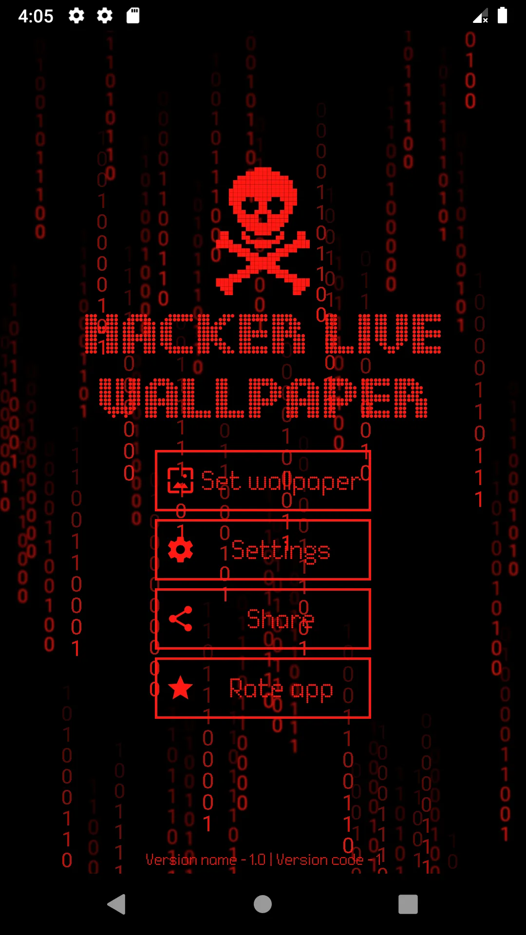 Hacker Live Wallpaper Matrix | Indus Appstore | Screenshot