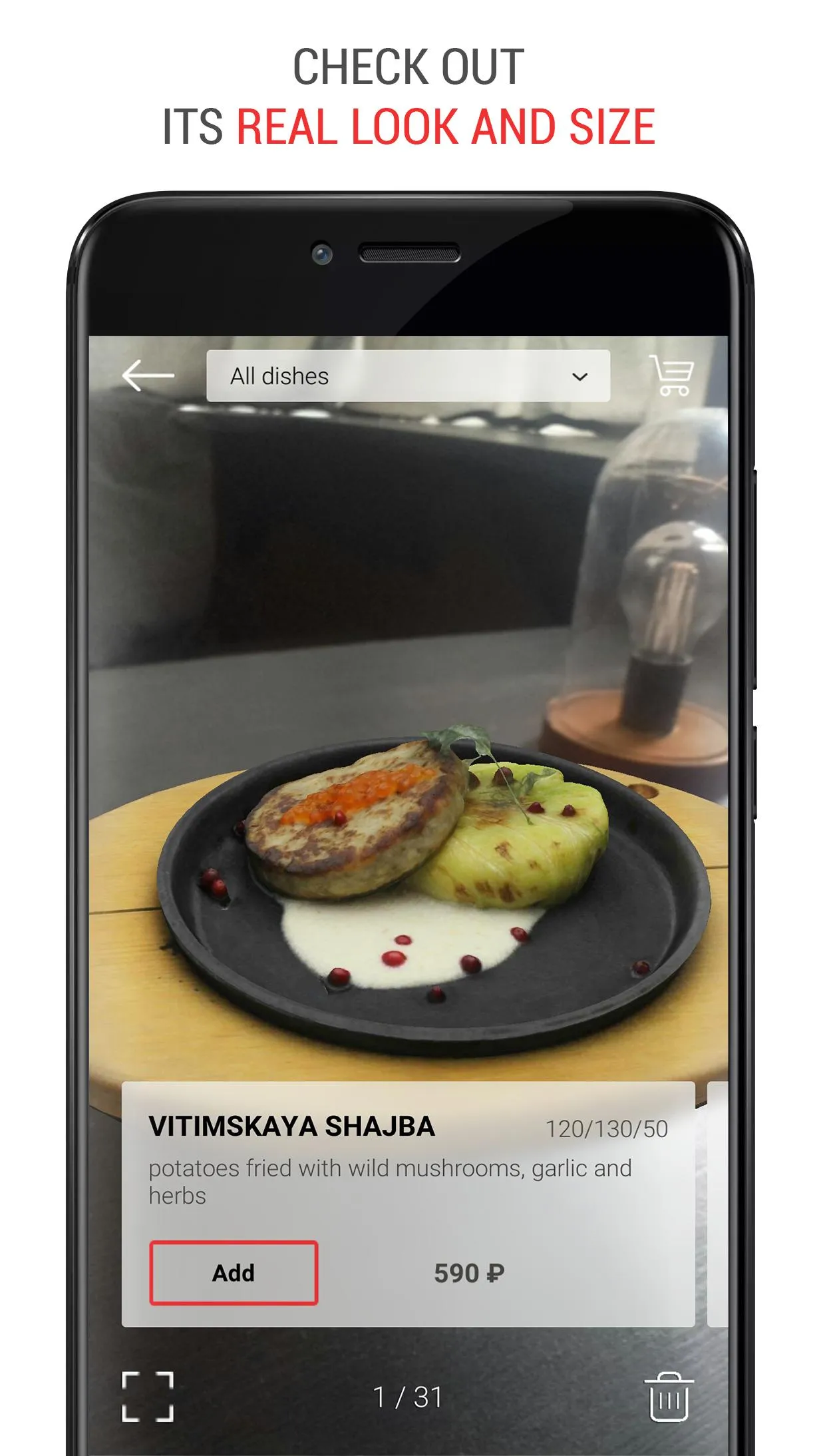 Menu AR Augmented Reality Food | Indus Appstore | Screenshot