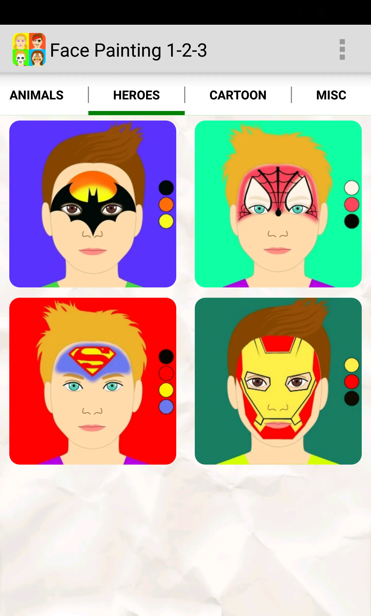 Face Painting 1-2-3 | Indus Appstore | Screenshot