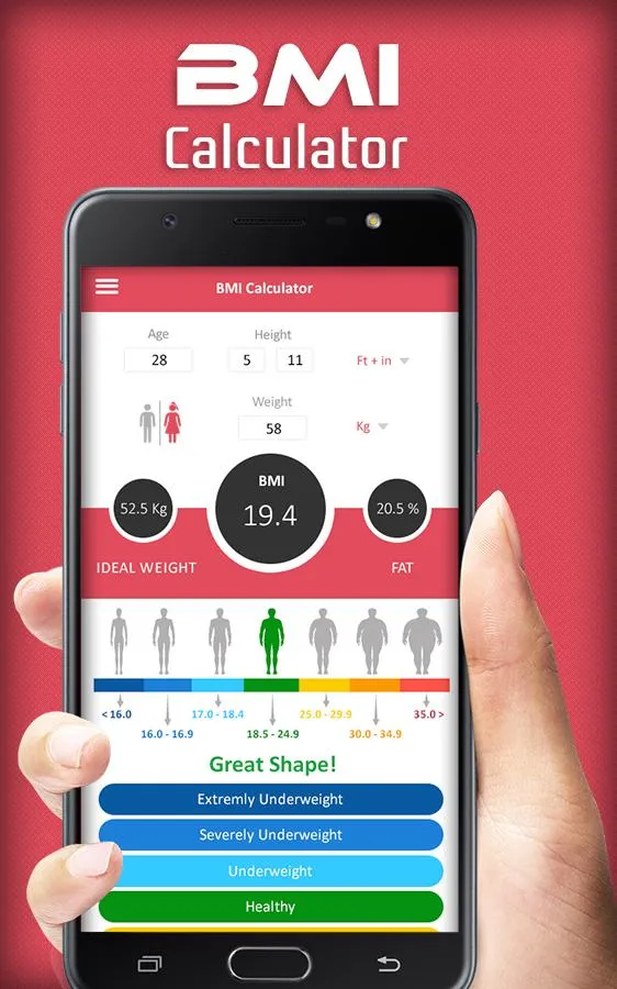 BMI Calculator - Ideal Weight | Indus Appstore | Screenshot