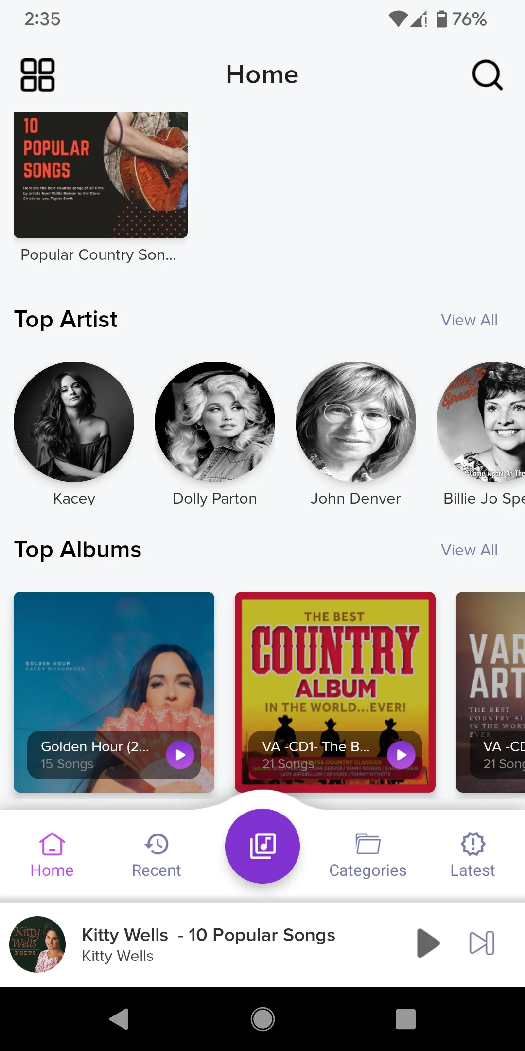 Country Music Songs | Indus Appstore | Screenshot