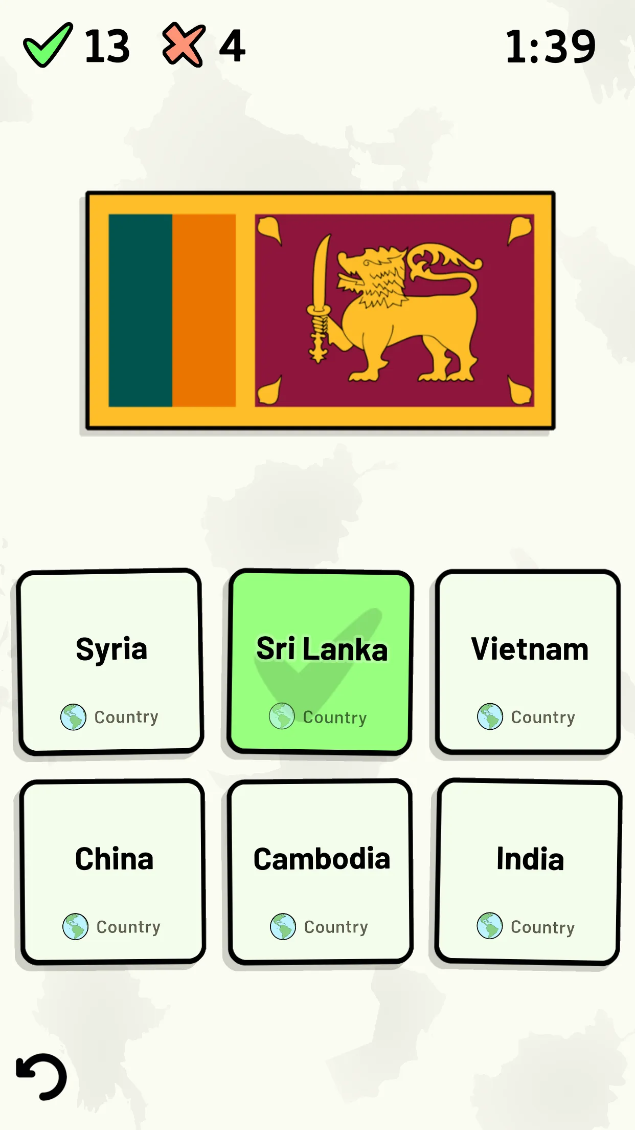 Countries of Asia Quiz | Indus Appstore | Screenshot