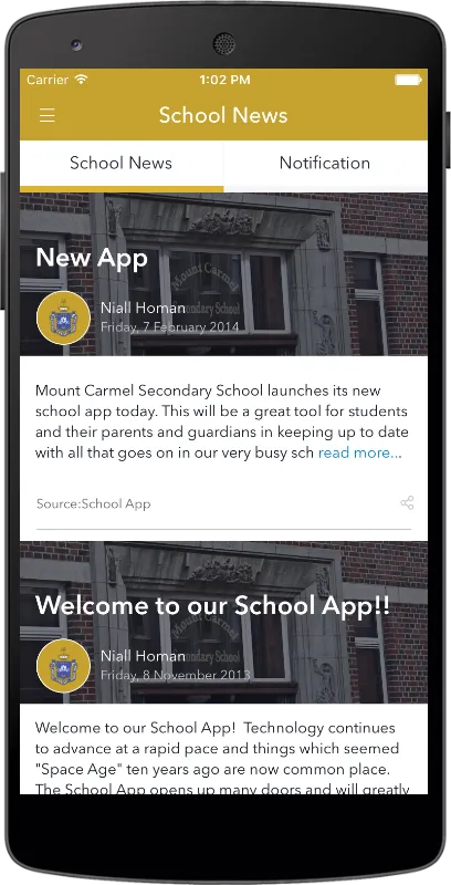 Mount Carmel Secondary School | Indus Appstore | Screenshot