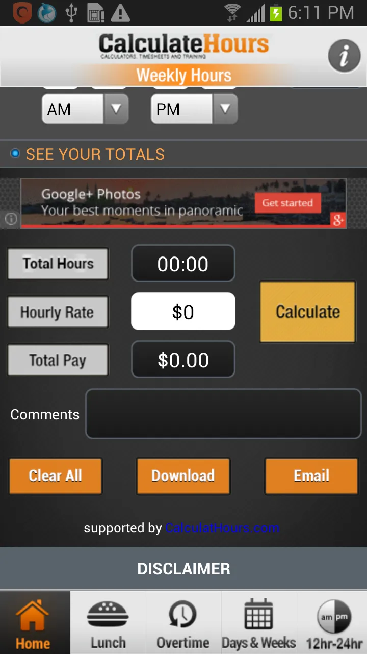 Time Card Calculator Pro | Indus Appstore | Screenshot