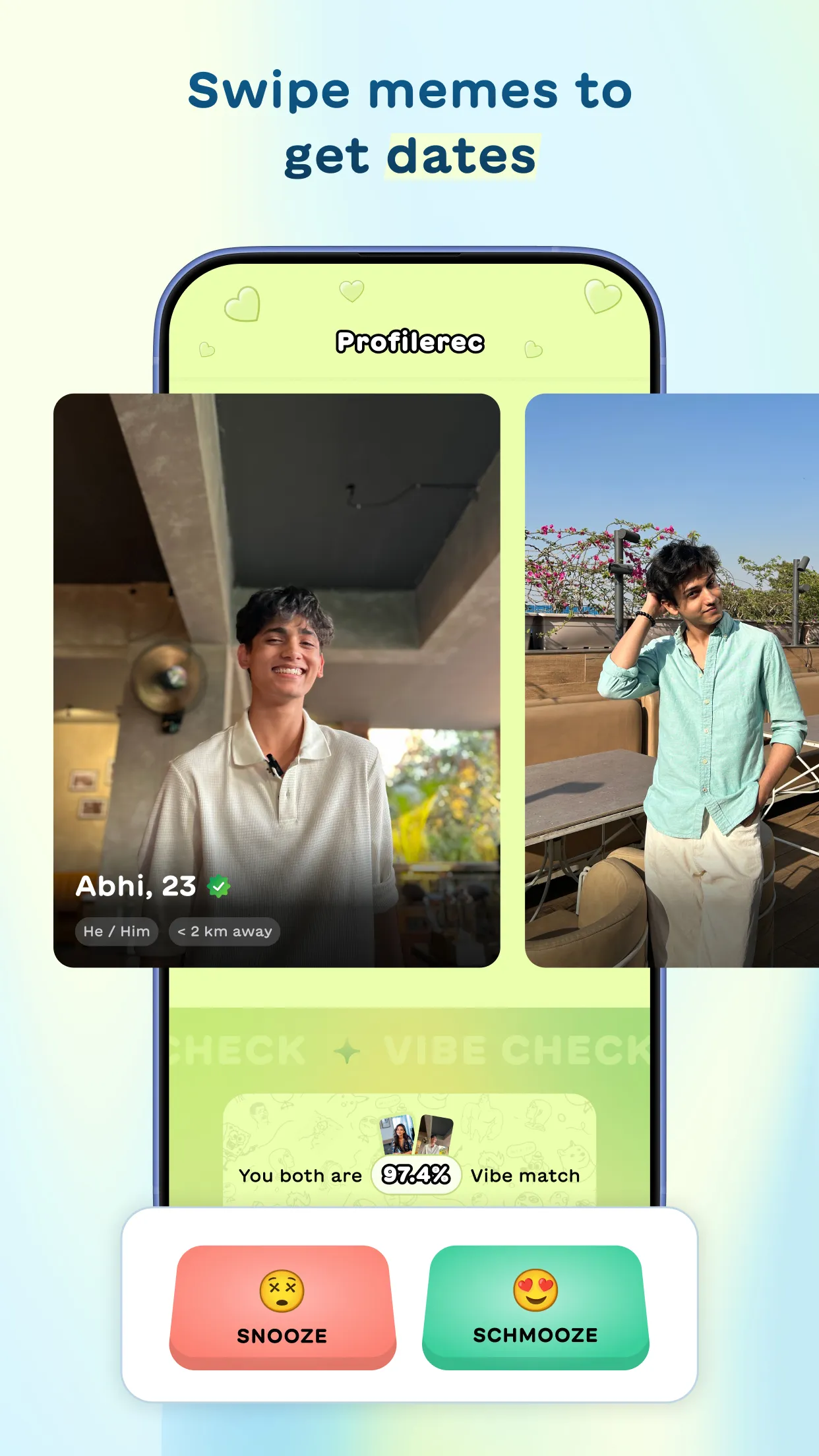 Schmooze: Meme, Match, & Date | Indus Appstore | Screenshot
