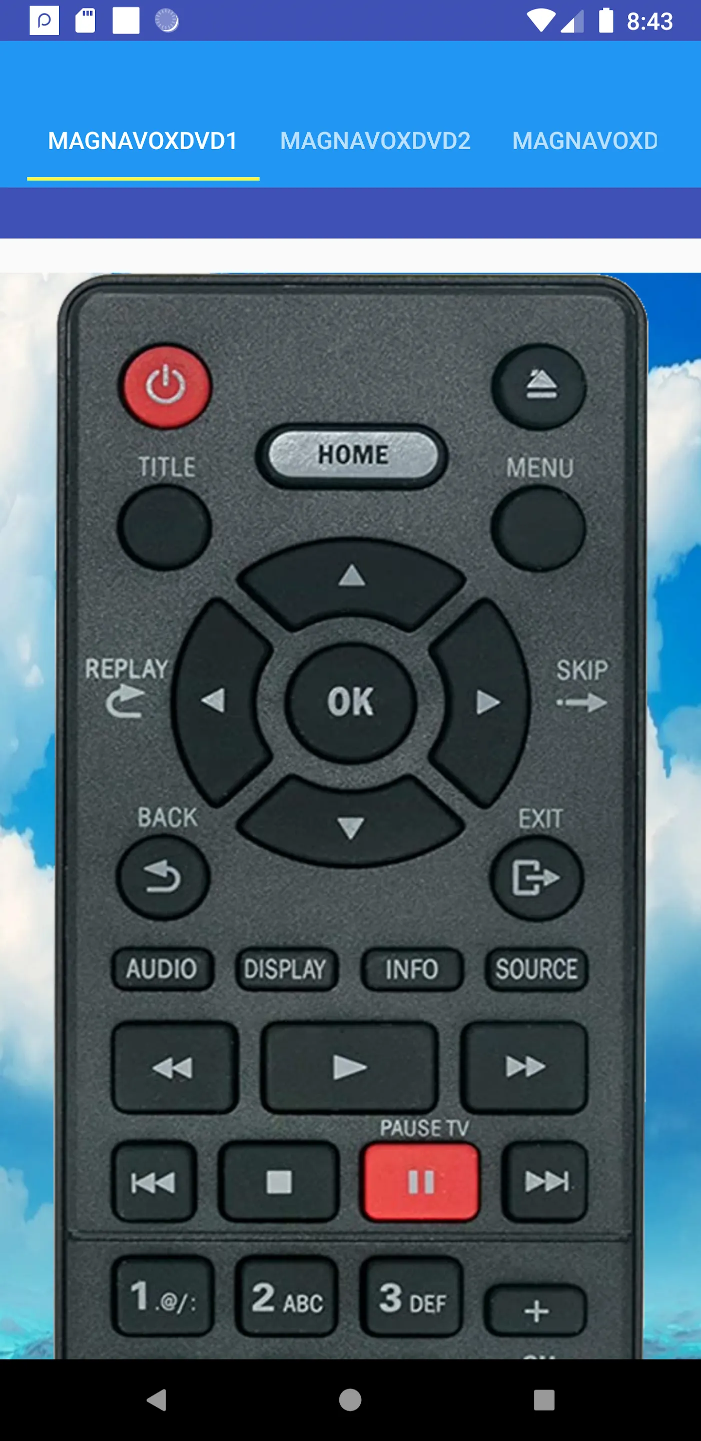 Magnavox DVD Remote | Indus Appstore | Screenshot