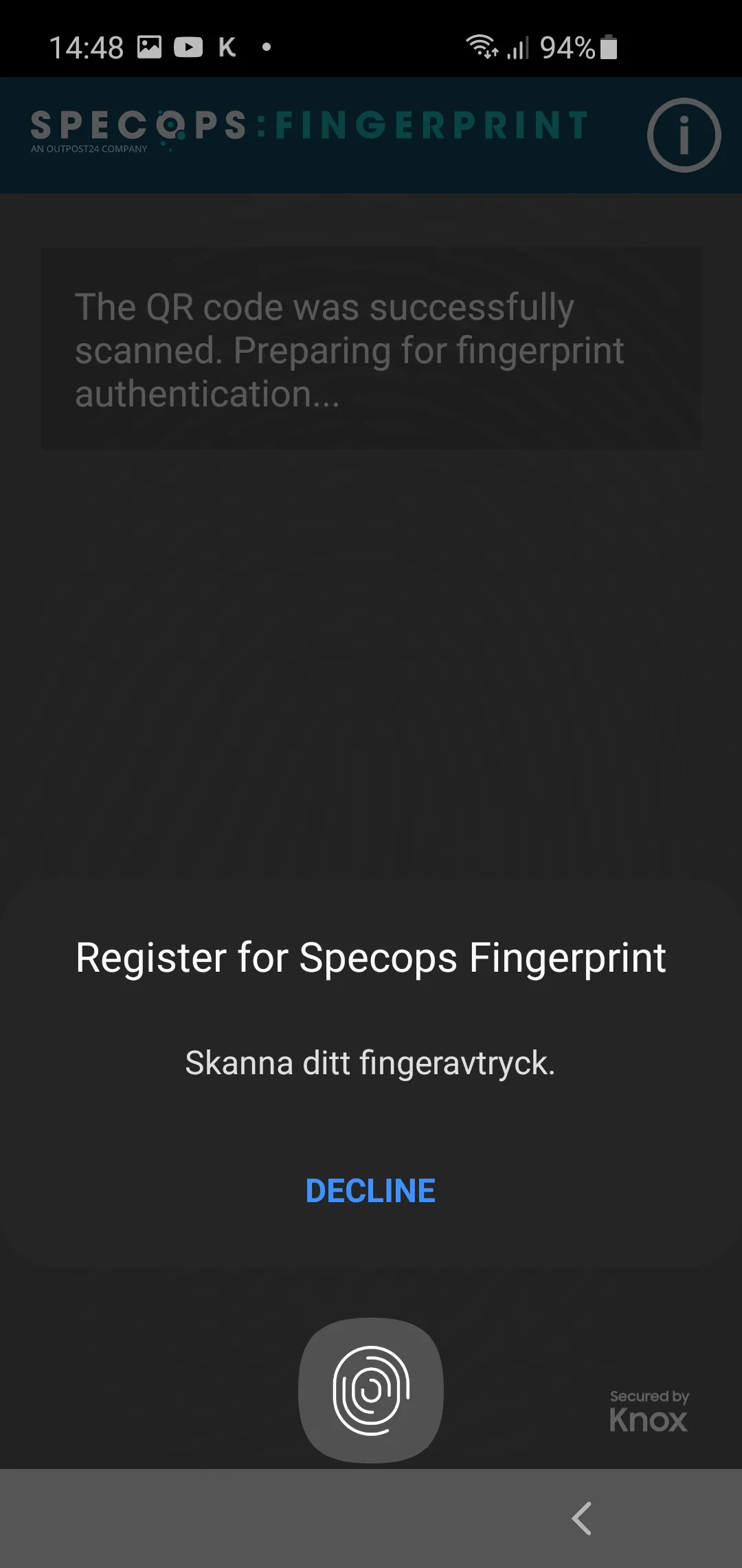 Specops Fingerprint | Indus Appstore | Screenshot