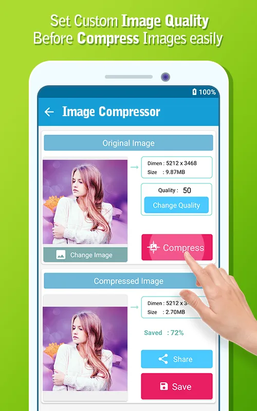 Photo Compressor Image Resizer | Indus Appstore | Screenshot