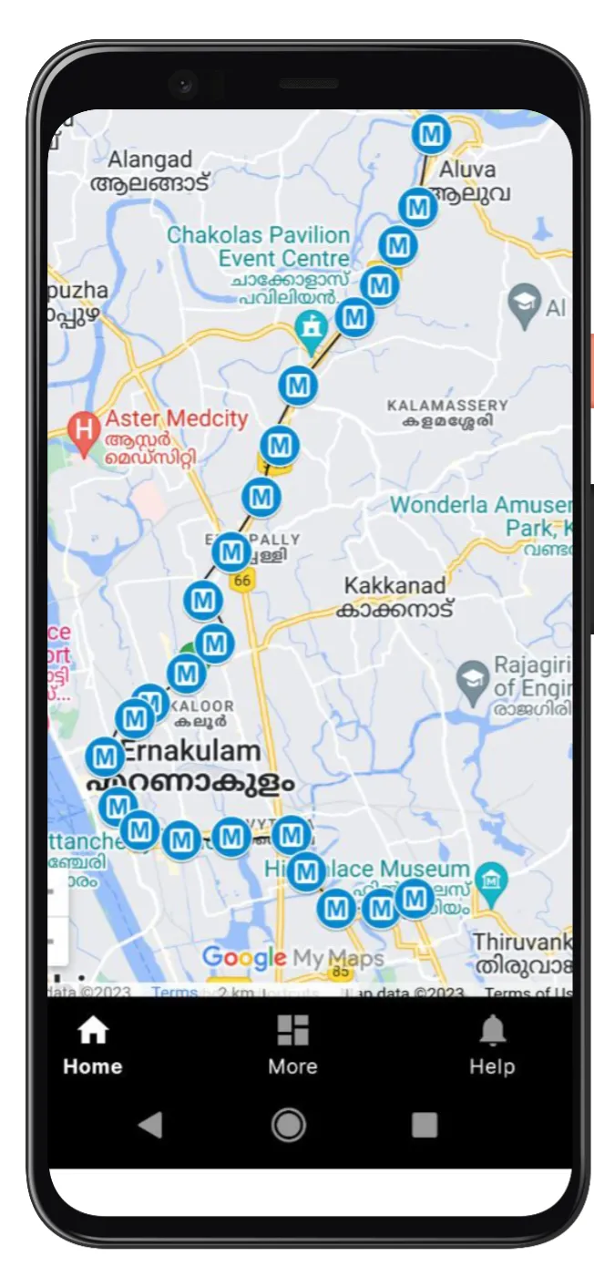 Kochi Metro Route Map Fare | Indus Appstore | Screenshot