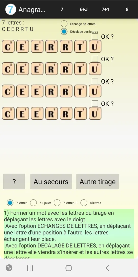 Anagrammes 7 lettres | Indus Appstore | Screenshot