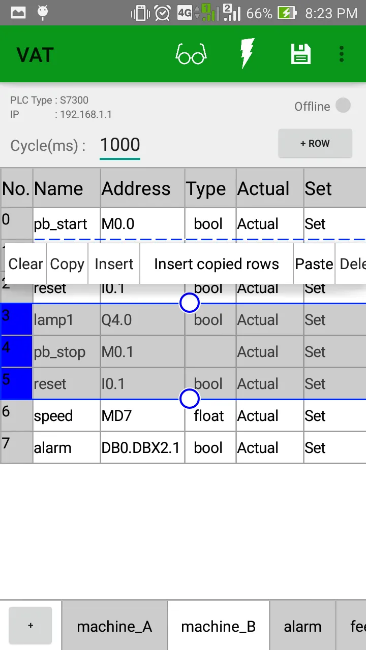 PLC Siemens VAT demo | Indus Appstore | Screenshot