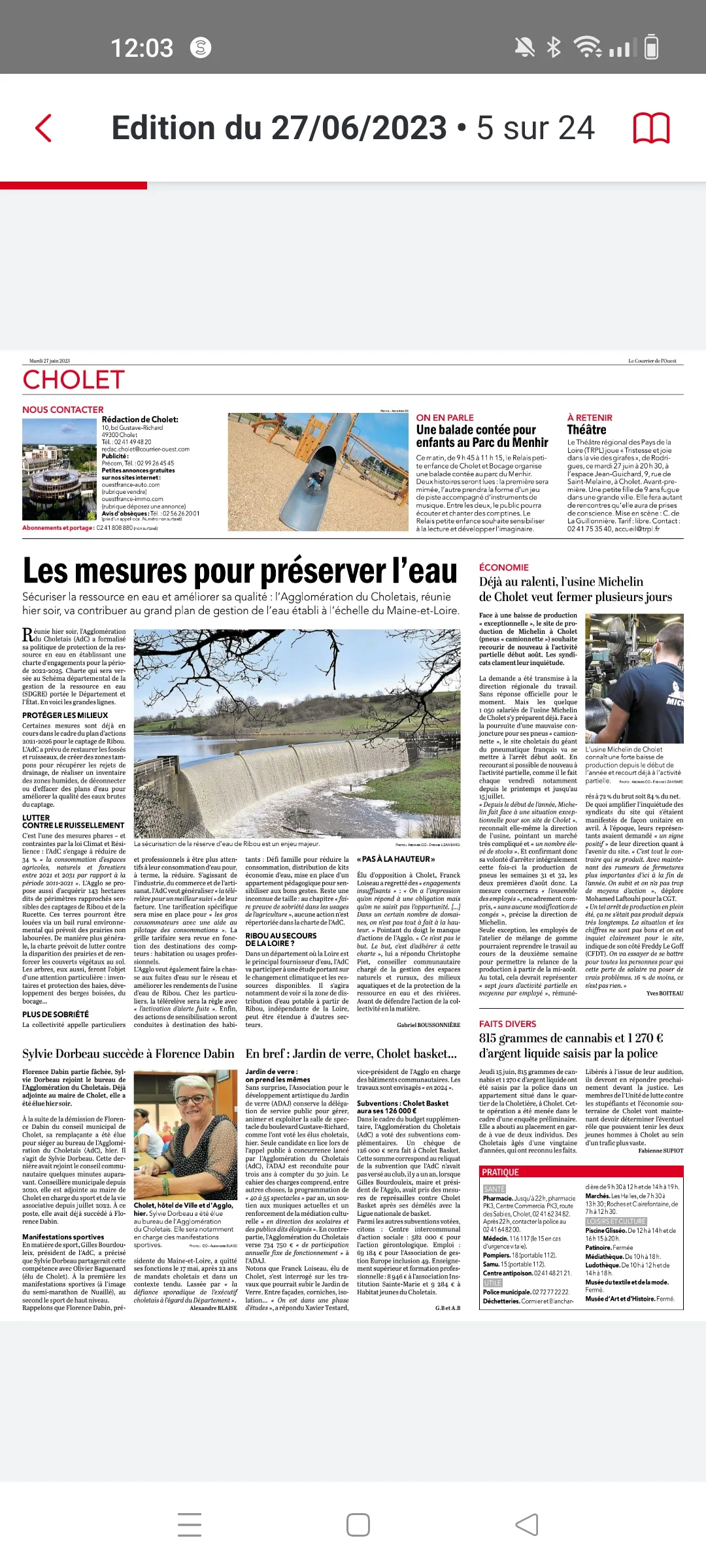 Le Courrier de l'Ouest Journal | Indus Appstore | Screenshot