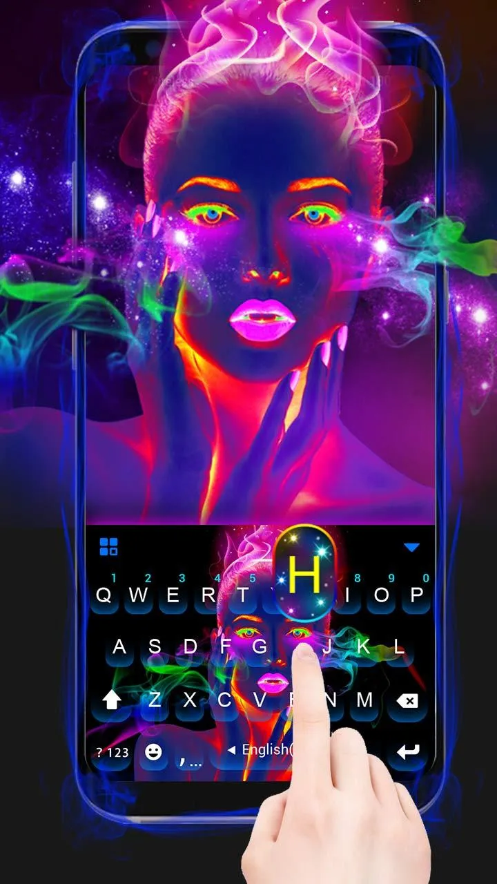 Neon Makeup Keyboard Theme | Indus Appstore | Screenshot