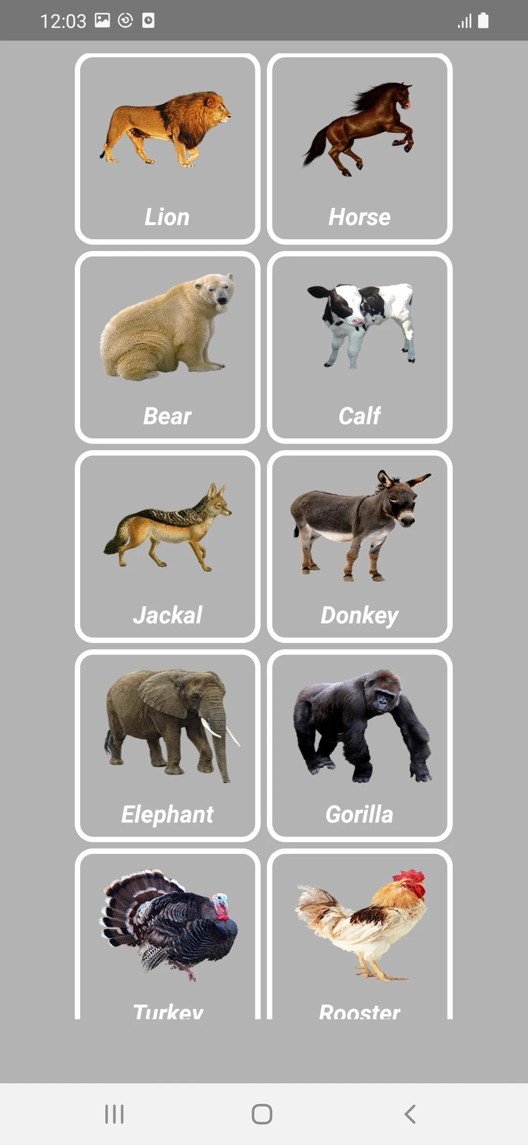 Animal Sounds | Indus Appstore | Screenshot