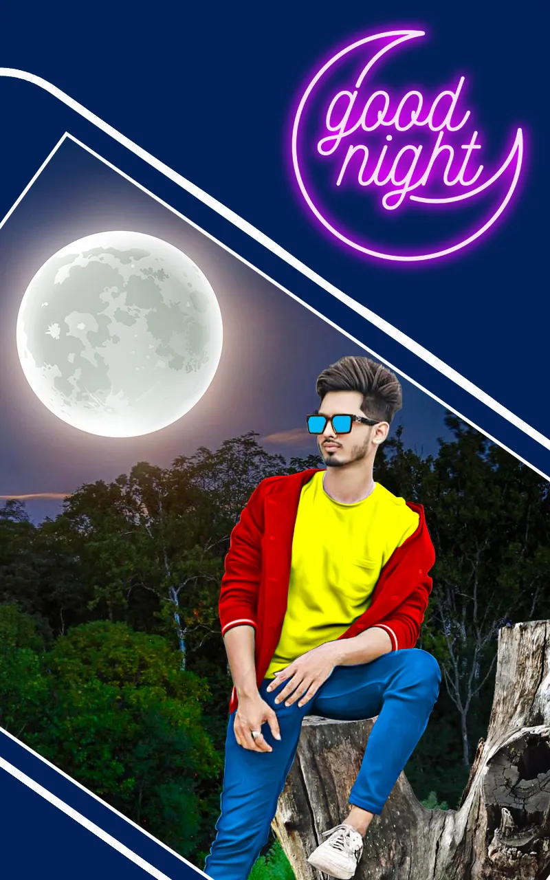 Night photo editor moon frames | Indus Appstore | Screenshot