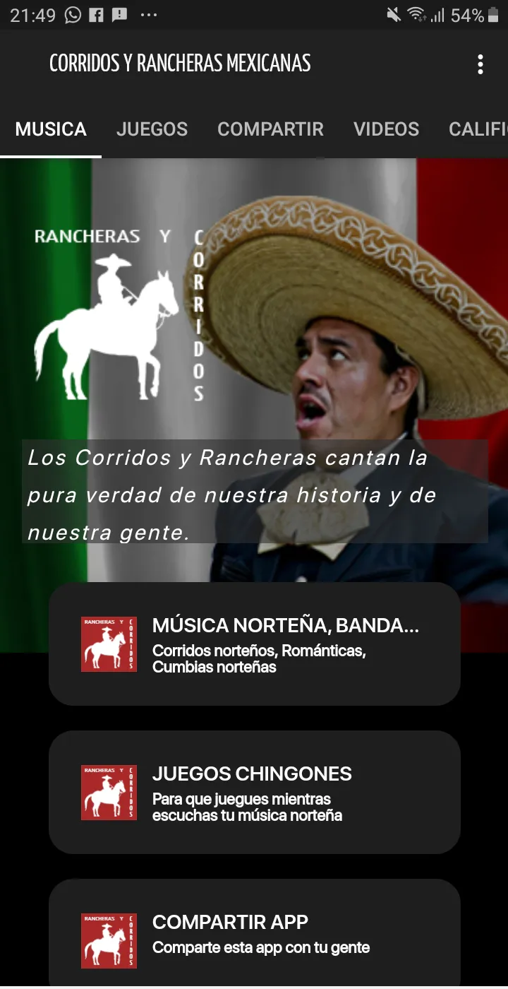 Corridos mexicanos y rancheras | Indus Appstore | Screenshot