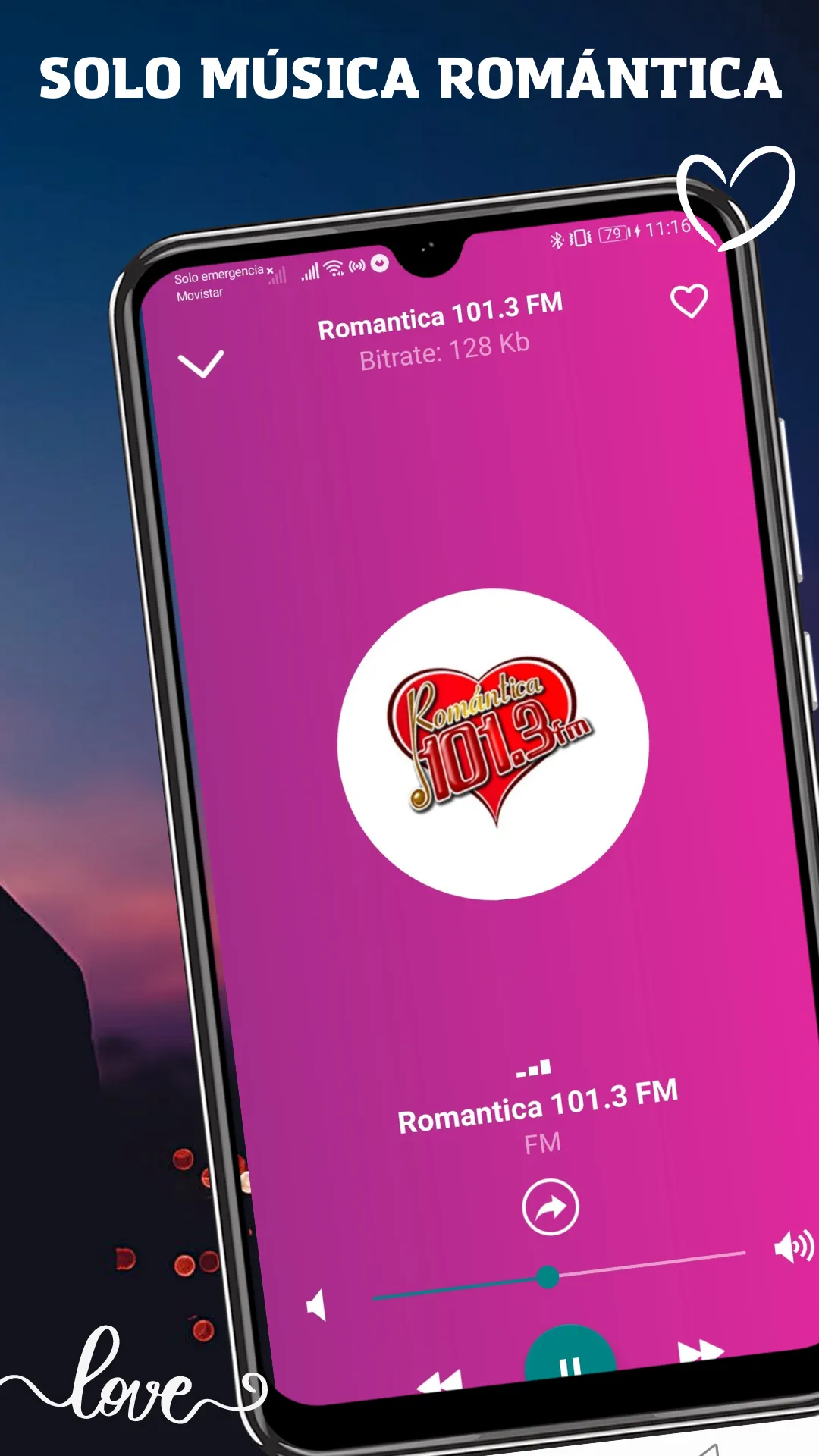 Música Romántica en Español | Indus Appstore | Screenshot