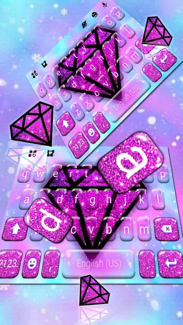 Galaxy Glitter Diamond Keyboar | Indus Appstore | Screenshot