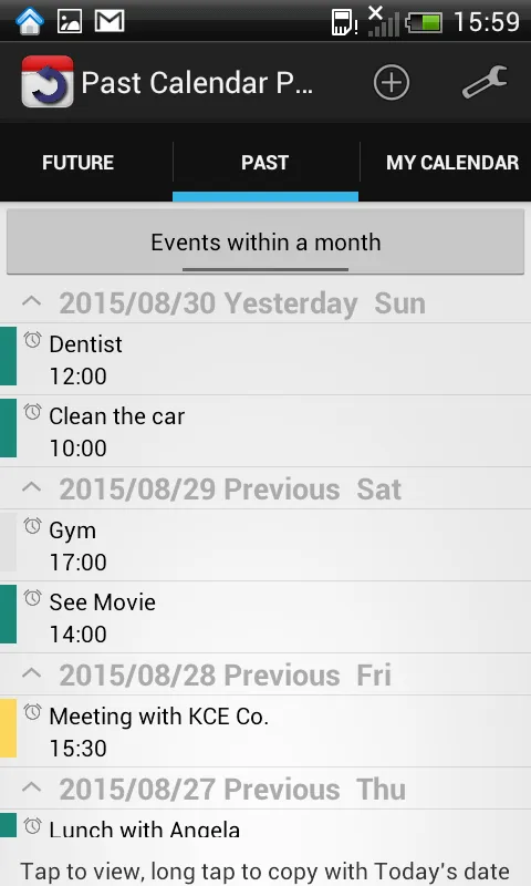 PAST CALENDAR PLUS | Indus Appstore | Screenshot