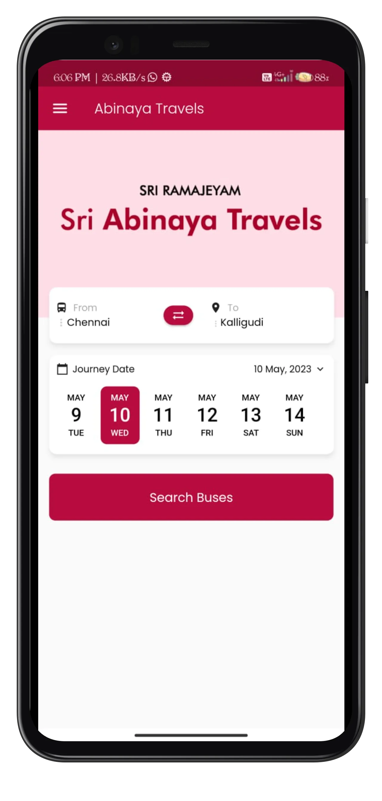 Abinaya Travels - Bus Tickets | Indus Appstore | Screenshot