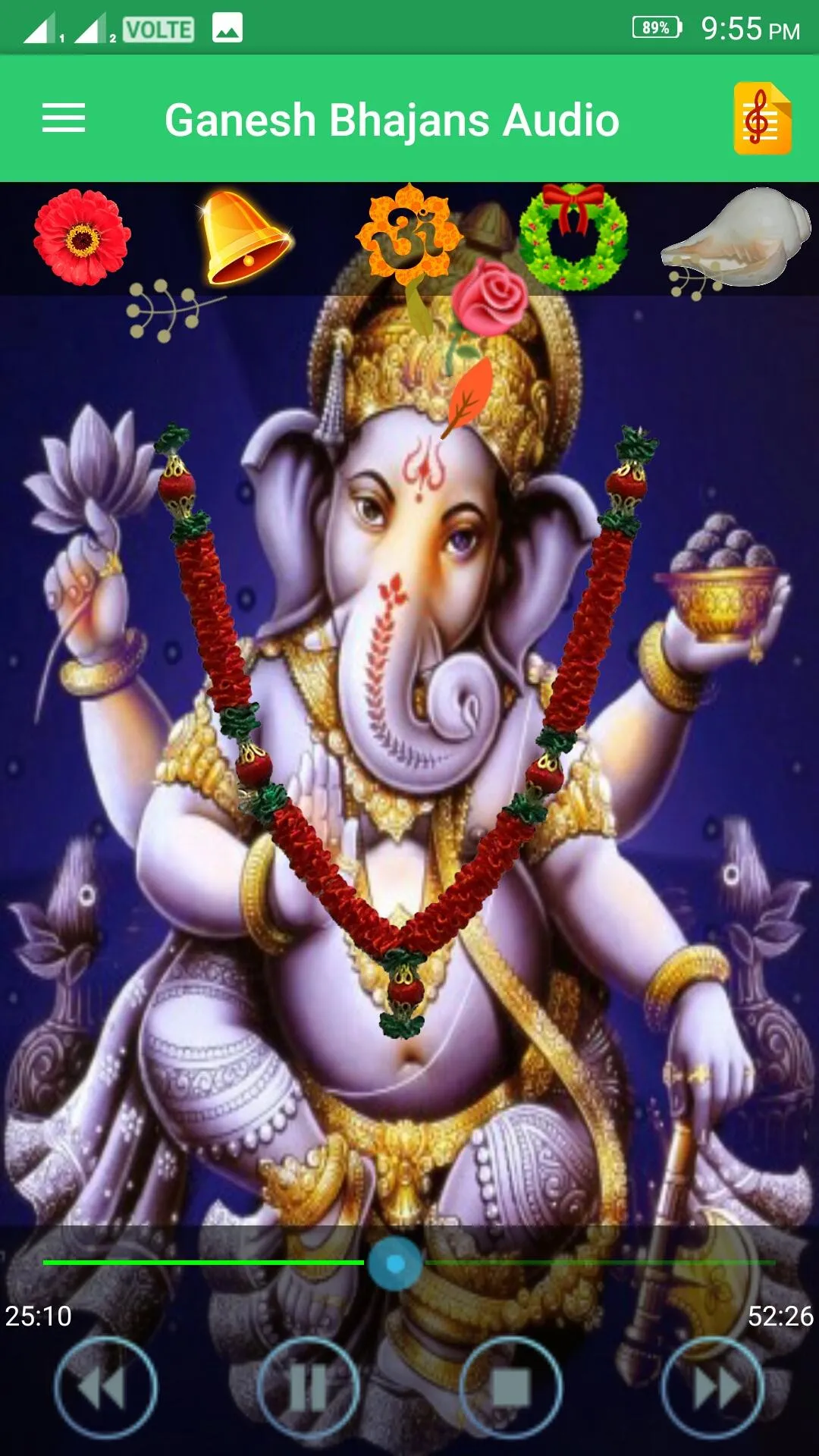 Ganesh Bhajans Audio | Indus Appstore | Screenshot