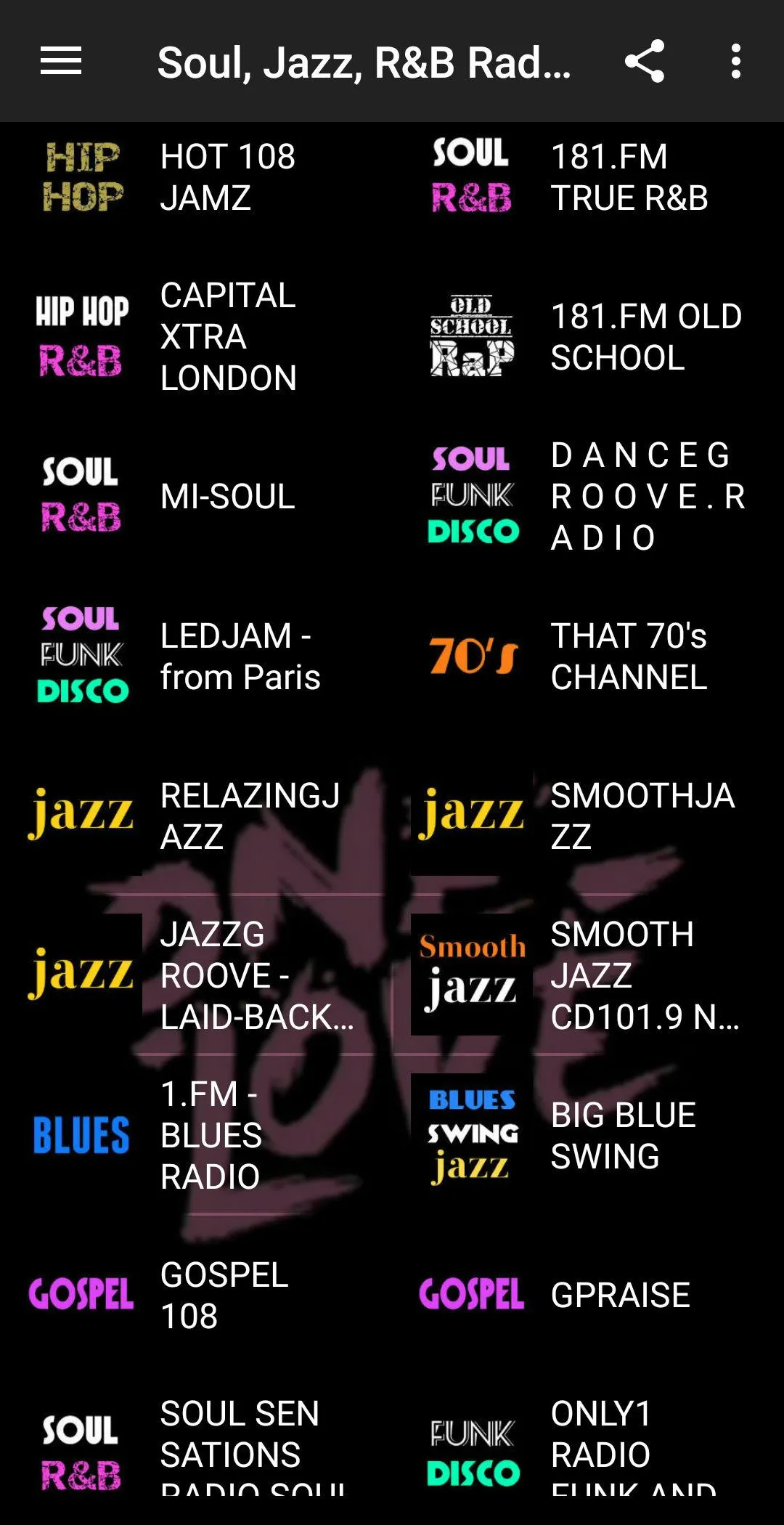 Soul, Rnb, 70's music | Indus Appstore | Screenshot