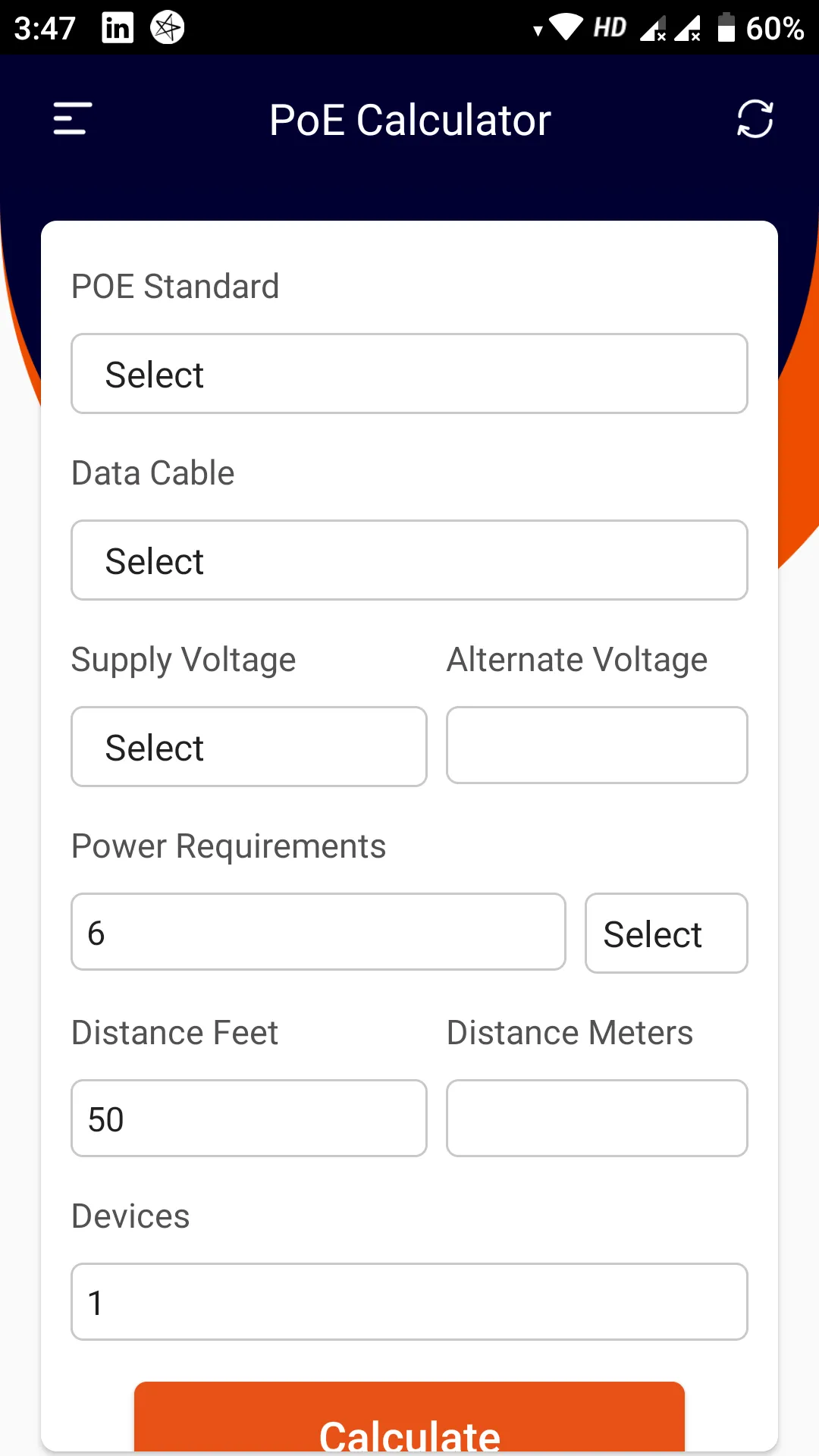 PoE Calculator | Indus Appstore | Screenshot