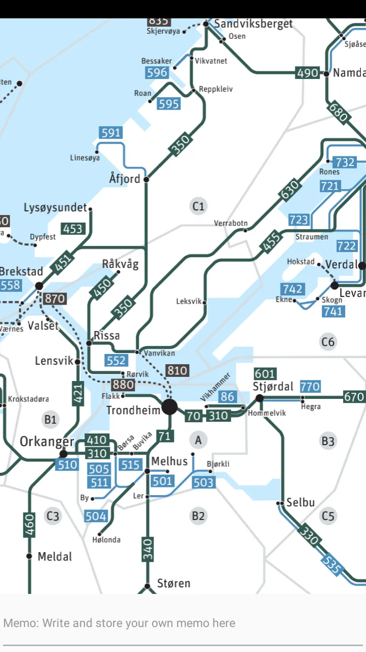 TRONDHEIM BUS TRAM BOAT MAP | Indus Appstore | Screenshot