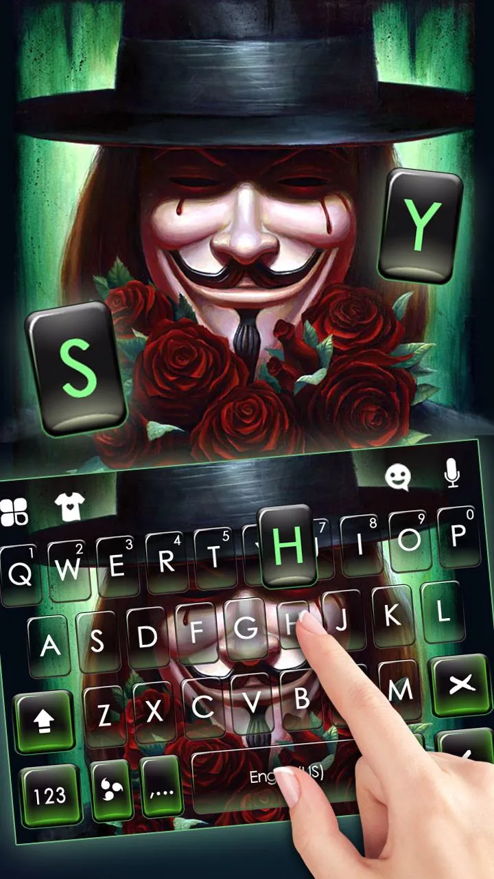 Anonymous Man Smile Keyboard T | Indus Appstore | Screenshot