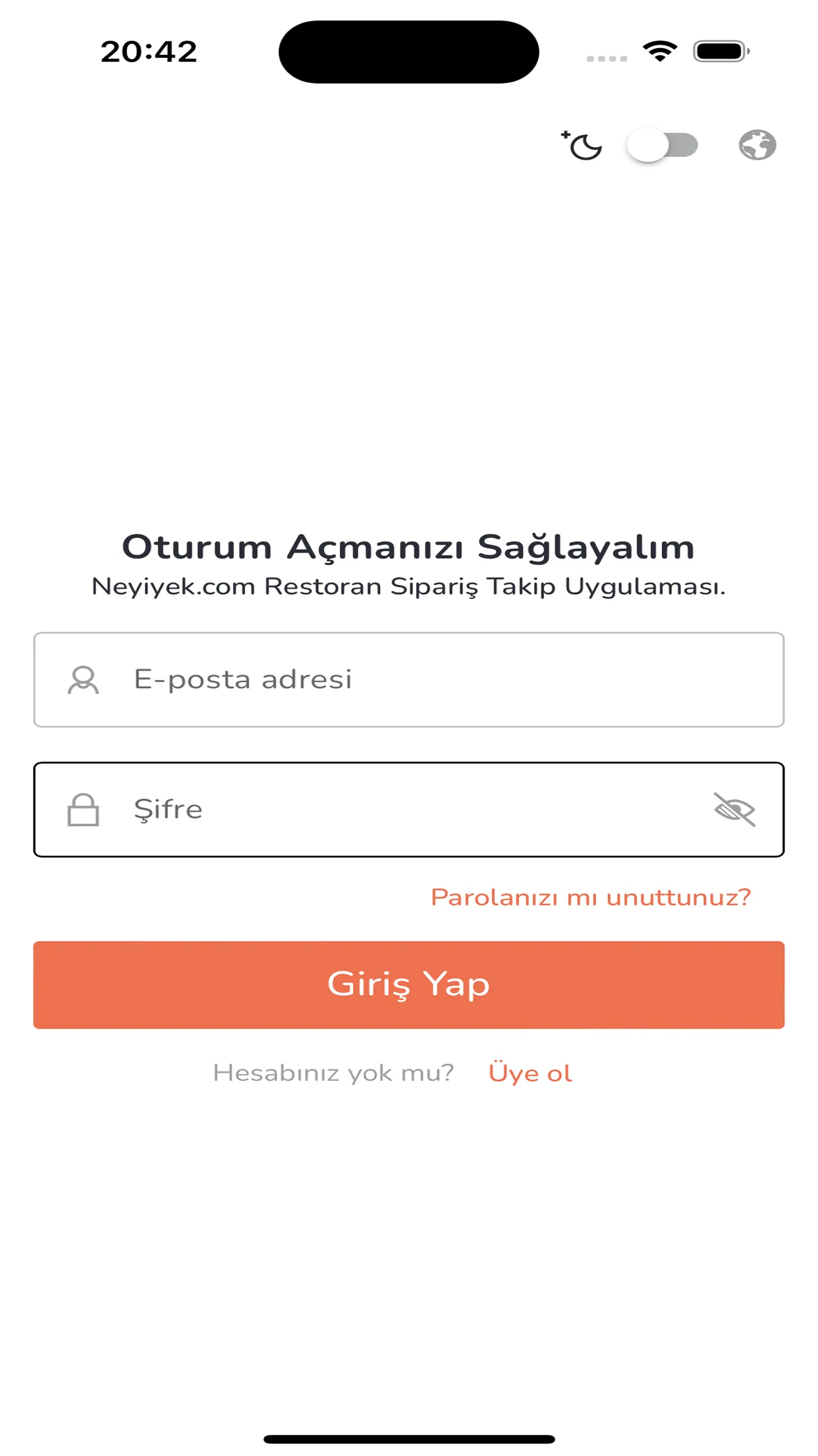 Restoran Kayıt - Neyiyek.com | Indus Appstore | Screenshot