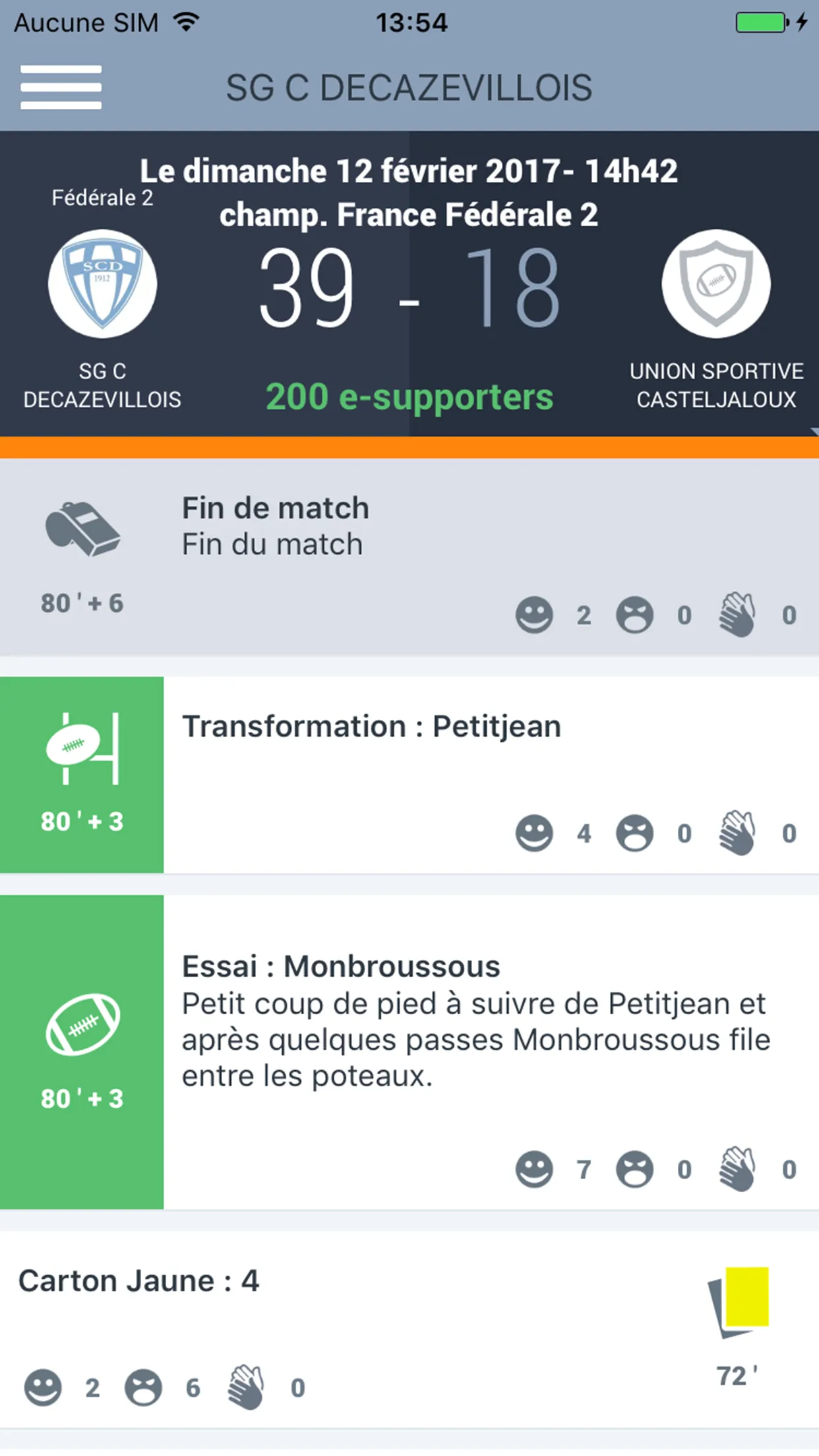 Sporting Club Decazevillois | Indus Appstore | Screenshot