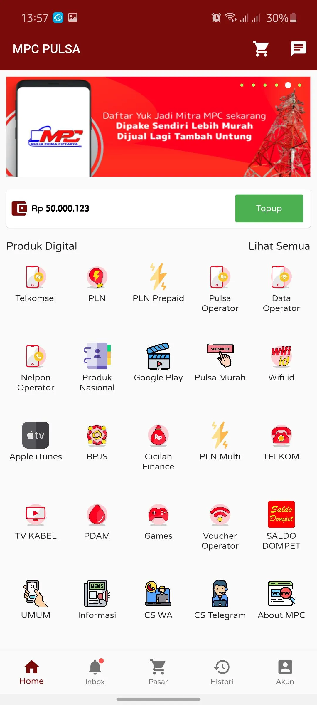 MPC Pulsa - Pulsa Murah Paket  | Indus Appstore | Screenshot