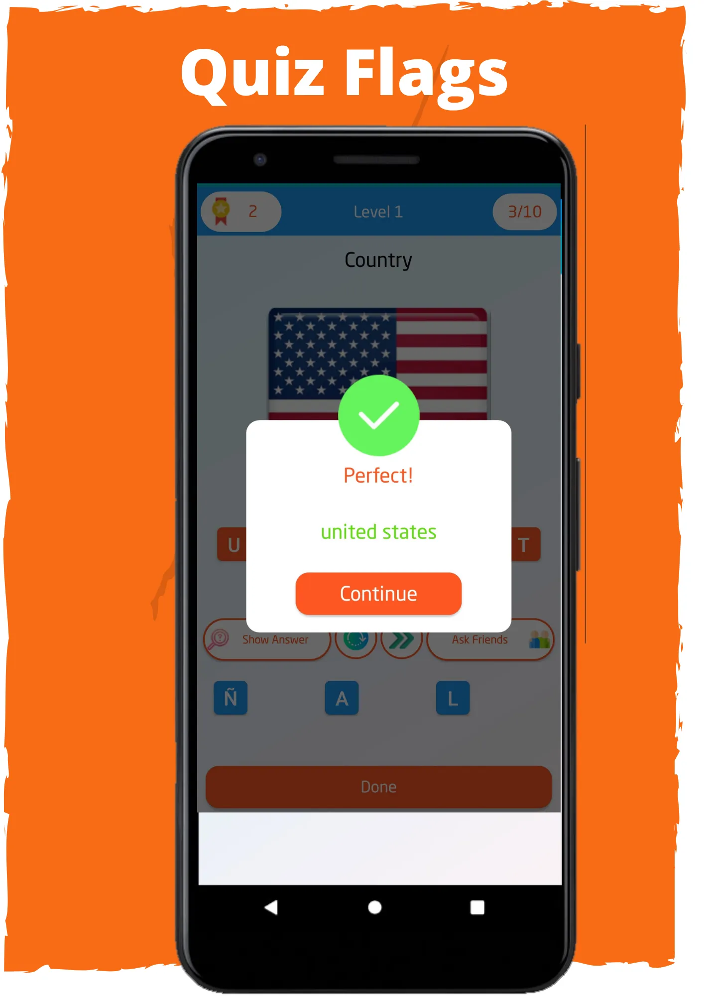 Quiz flags of the world | Indus Appstore | Screenshot