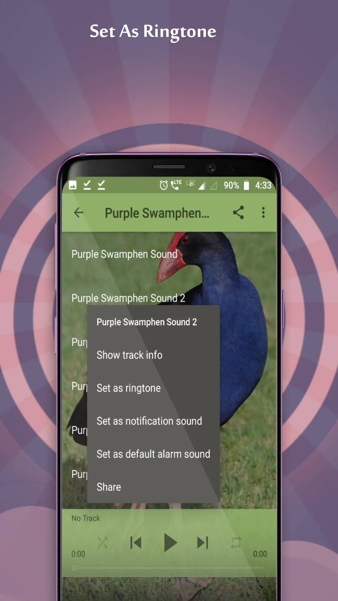 Purple Swamphen Sounds | Indus Appstore | Screenshot