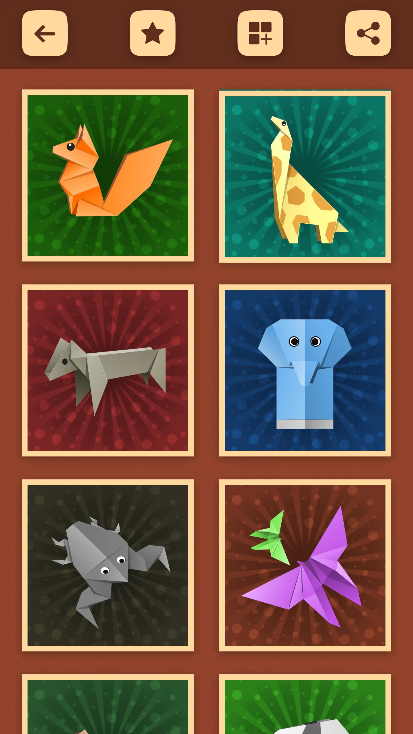 Origami Animal Schemes | Indus Appstore | Screenshot