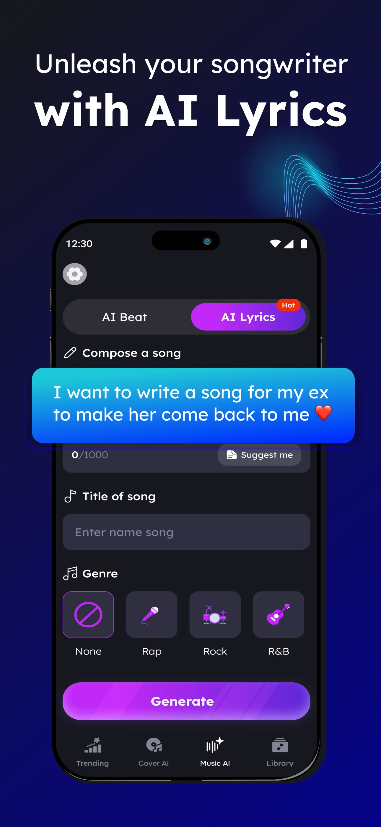 AI Music Cover & Song Creator | Indus Appstore | Screenshot
