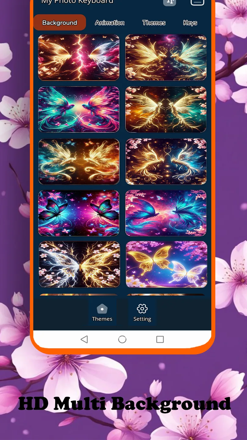 Sakura Butterfly Keyboard | Indus Appstore | Screenshot