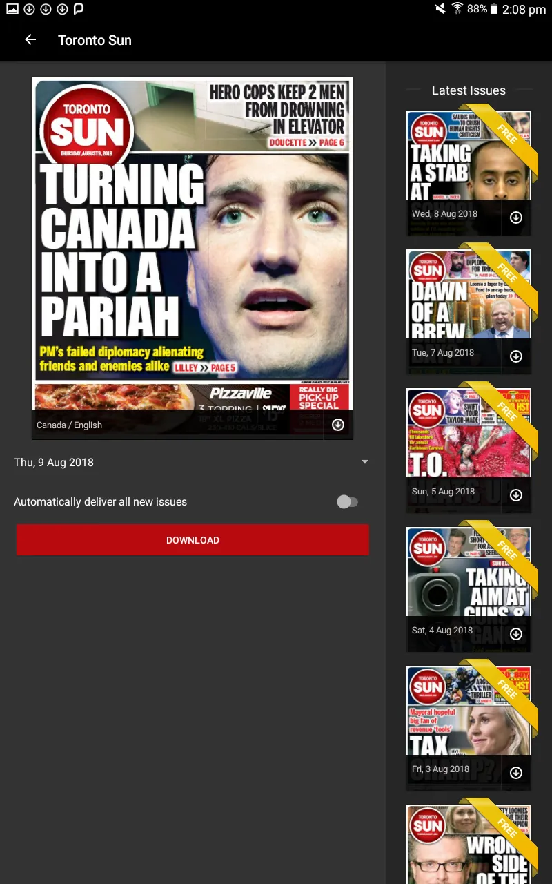 ePaper Toronto Sun | Indus Appstore | Screenshot