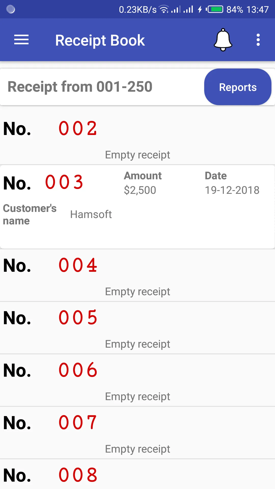 Offline Receipt Book | Indus Appstore | Screenshot